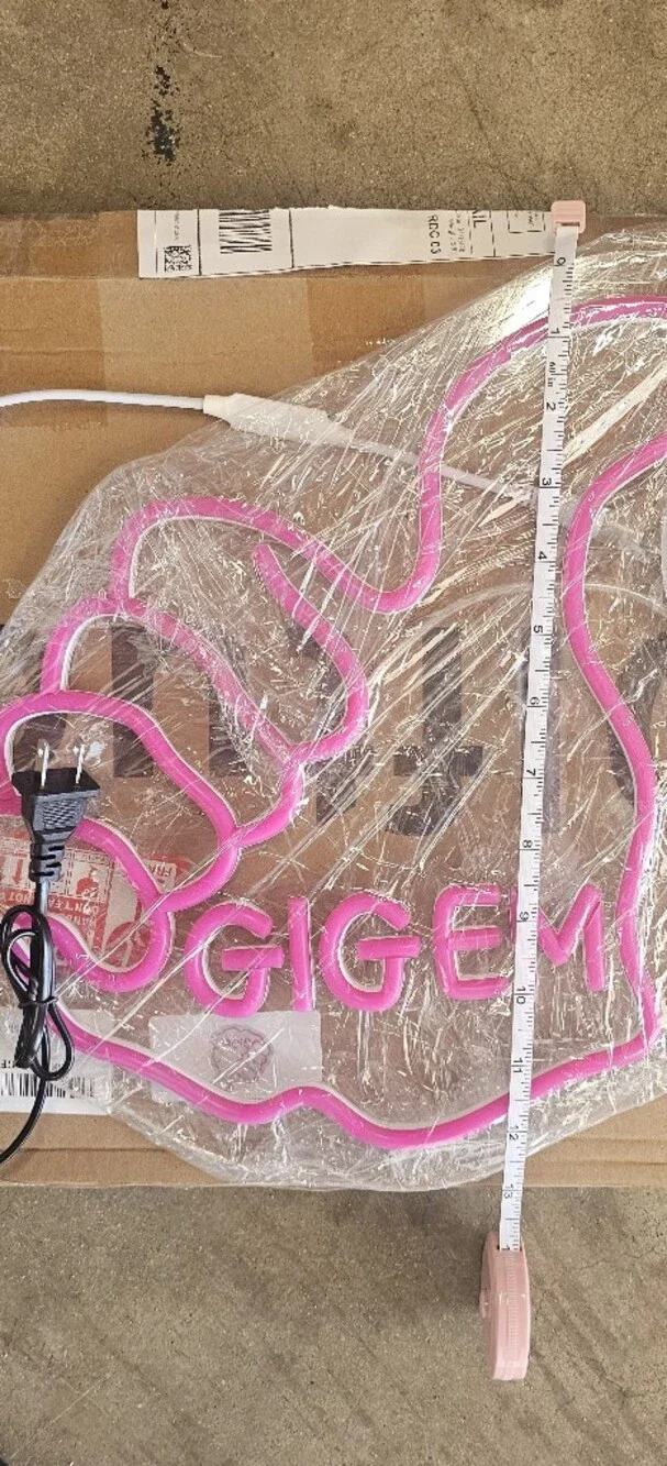 Pink Gigem Neon Wall Sign - Home Wall Decor